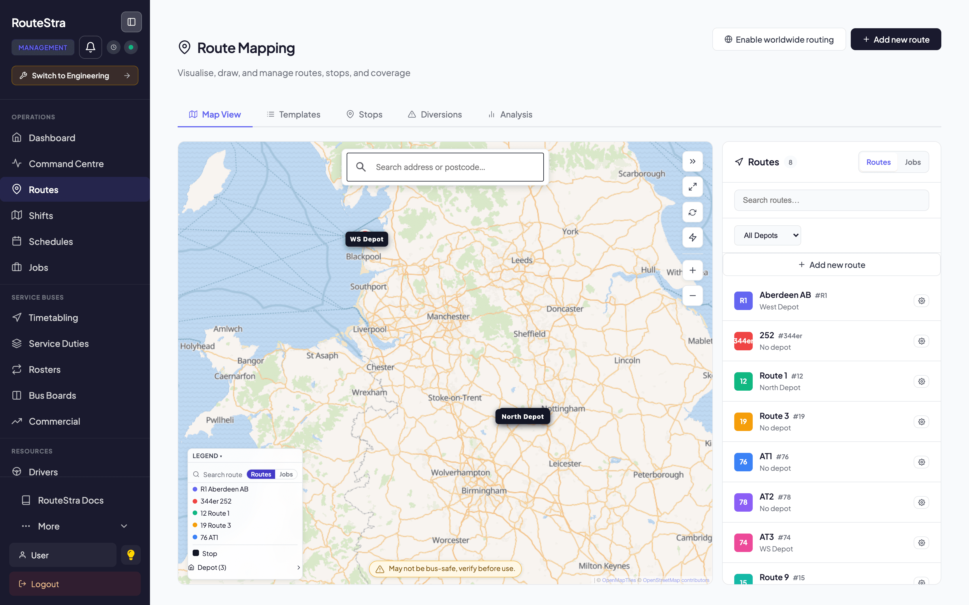 RouteStra Routes: Map your network and cut the empty miles